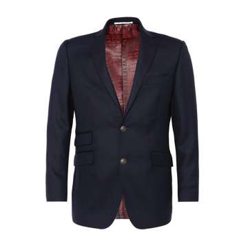 Two Button Classic Blazer with Ticket Pocket