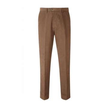 Flat Front Pants with Button at Waist Band