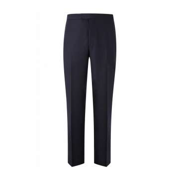 Flat Front Pants with Hidden Buckle at Waist Band & No Pockets